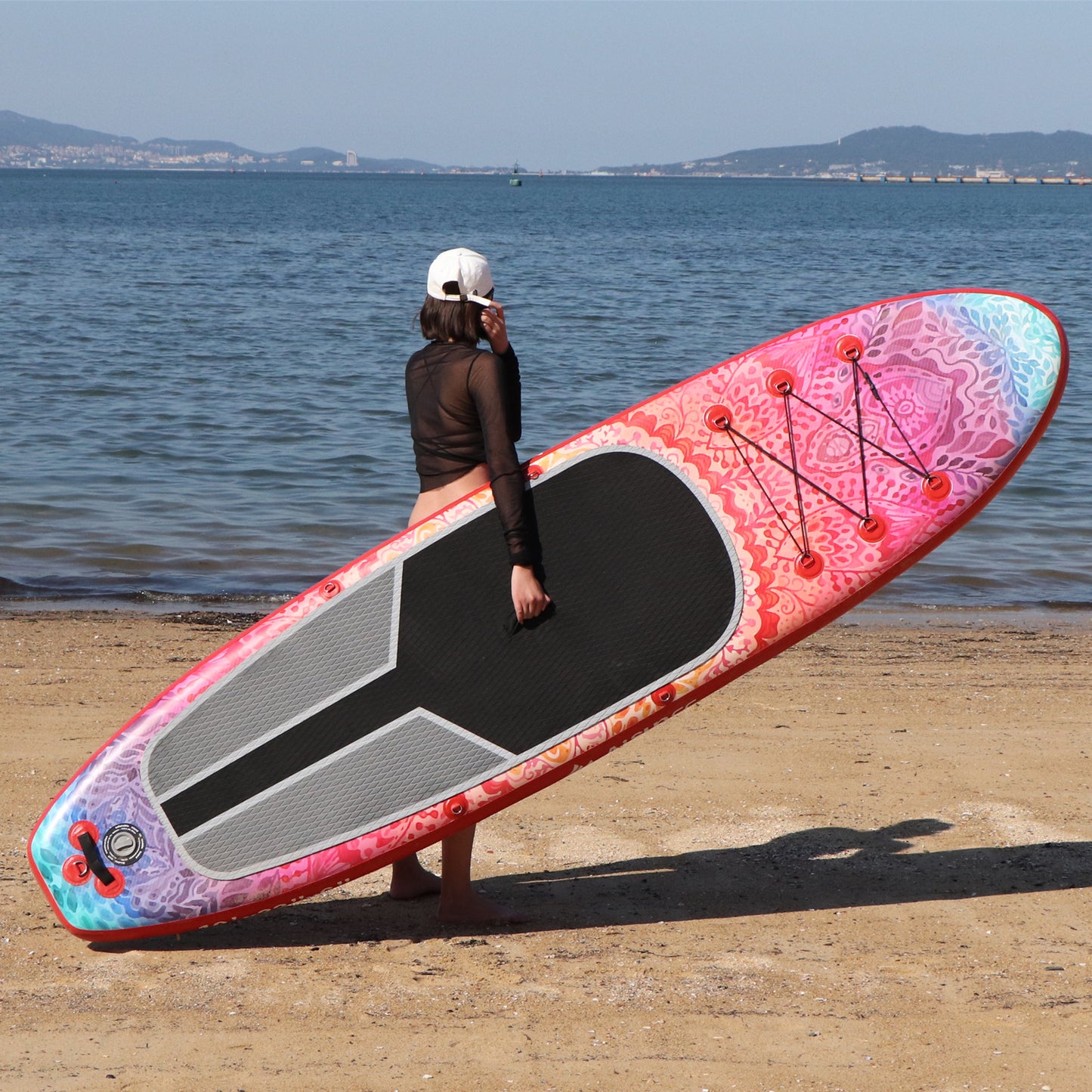 AISUNSS SUP Board 10Ft / 10.6Ft - Colorful Flowers
