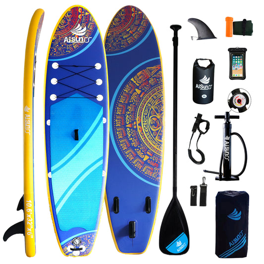 AISUNSS Inflatable Paddle Board - Blue 10.6Ft